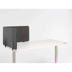 Schreibtisch-Trennwand - Yaasa Privacy Wall, Schwarz - Tischtrennwand fürs Büro oder Home Office