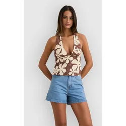 Rhythm Melia Floral Tank Top chocolate Gr. M