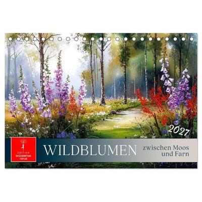 Wildblumen zwischen Moos und Farn (Tischkalender 2027 DIN A5 quer), CALVENDO Monatskalender