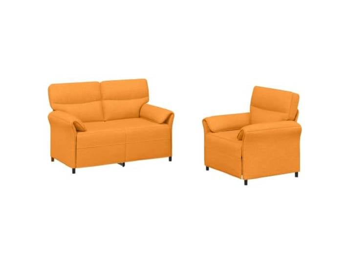 Makastle Sofa Couch 2er Set Dunkelgelb Stoff