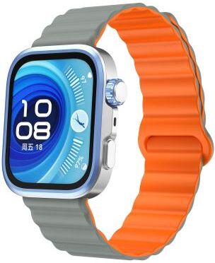 Everyday Crate Huawei Watch Fit 5 Fit 5 Pro Fit 4 Magnetic Silicone Watch Band Adjustable Soft Replacement Strap space Gray Orange