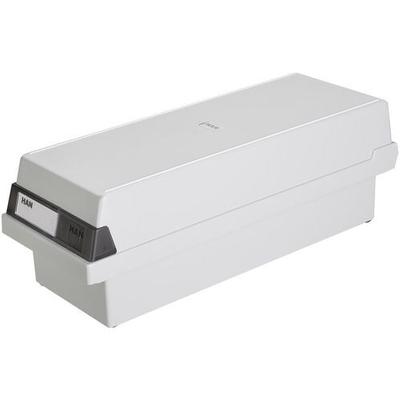 HAN Tischkarteikasten DIN A7/BF 1300 Karten Lichtgrau 13,3 x 36 x 12,1 cm
