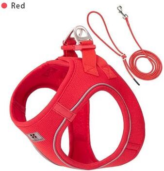 Uplifted Finds Reflective Adjustable Mesh Pet Harness And Leash Set red xs