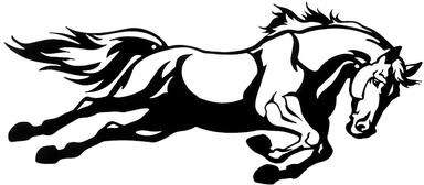 IH Casa Decor Metal Black Wall Decor Jumping Horse