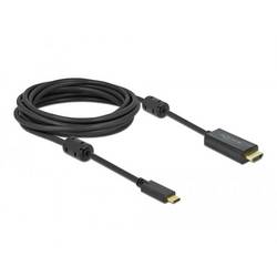 Delock USB / HDMI Anschlusskabel USB-C® Stecker, HDMI-A Stecker 5 m Schwarz 85972 vergoldete Steckkontakte, 4K UHD USB-C® Kabel