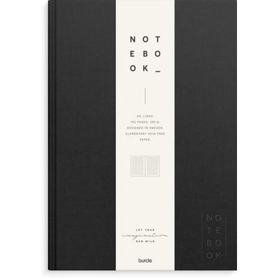 Burde Notizbuch Textil schwarz liniert A4, Notizbuch von , Burde Publishing AB