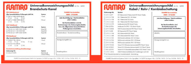 FLAMRO Panneau de signalisation de protection incendie universel 14000 (14000)