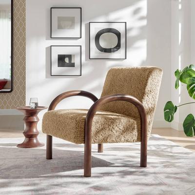 Modway Lunet Faux Shearling Accent Armchair