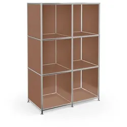 Aktenregal System 4 Metall Braun