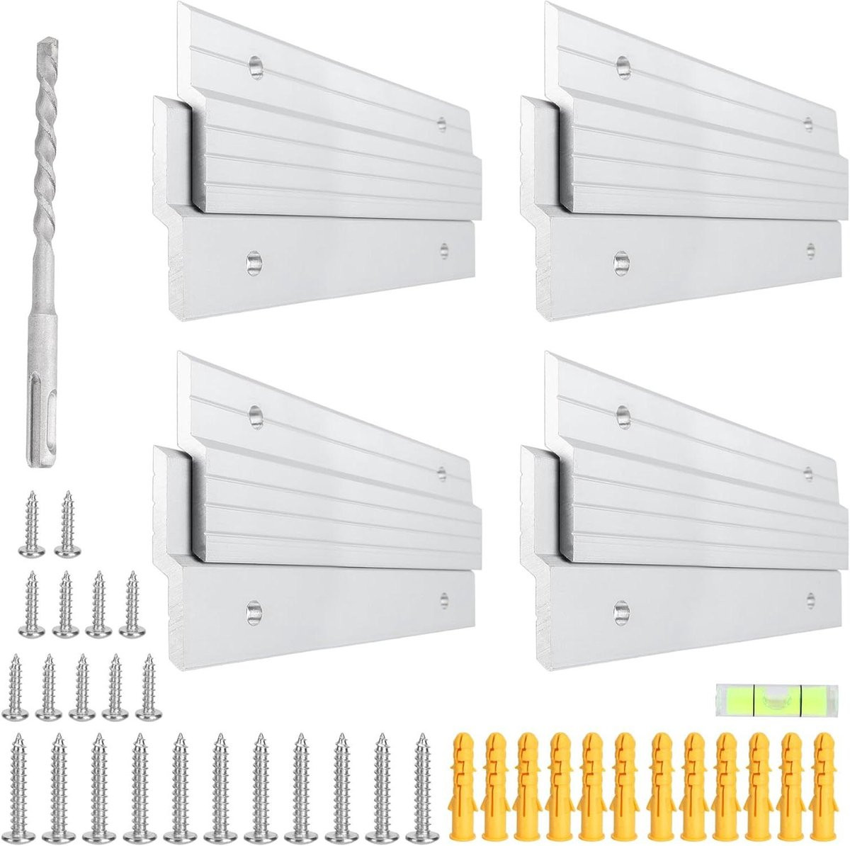 Z-Bar Clips Ophanging voor Franse Schoenplaatjes, Zilver, 105 cm
