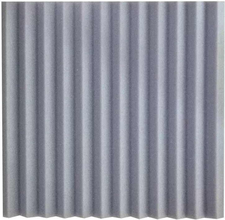 INF Schallabsorbierende Schaumstoffpaneele – hohe Schallabsorption, selbstklebend, ideal für Studio, Heimkino und Büro L Grau 24er-Pack