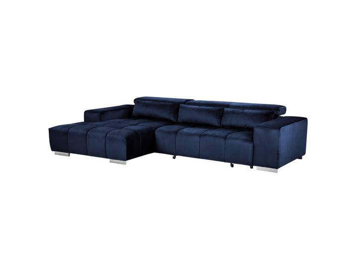 Ecksofa m. Relaxfunktion Orion Kopfstütze klappbar Dunkelblau