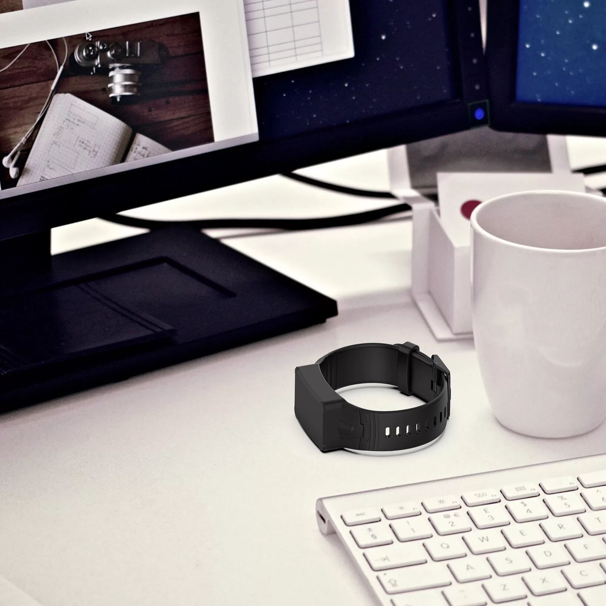 INF WHOOP 4.0 Band Integriertes Armband - Schwarzes Silikon