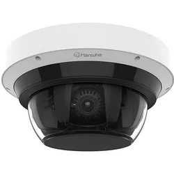 Hanwha Techwin IP-Cam Multidirektionale 4MP x 4CH PTRZ P-Serie PNM-C16083RQZ (2592 x 1520 Pixel), Netzwerkkamera, Schwarz, Weiss