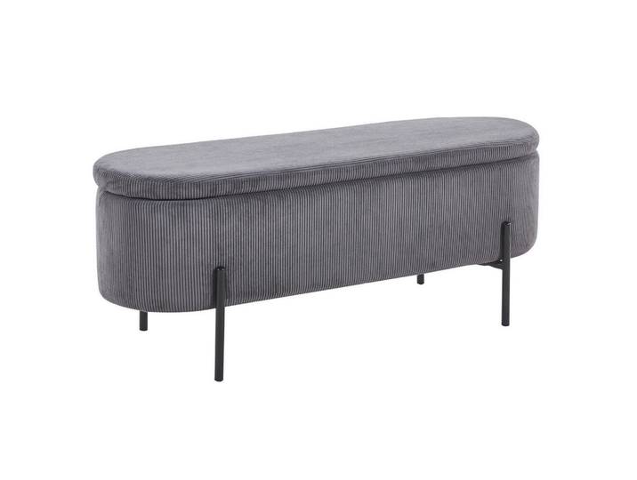 Livetastic Hockerbank, Grau, Metall, 110x44x40 cm, Schlafzimmer, Bettbank