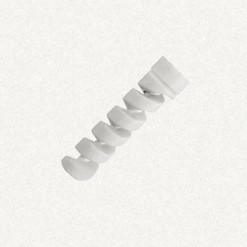 INF Lot de 5 Protecteurs Spirales Anti-Coudes pour Câbles de Données, Organisateur de Câbles en Silicone Blanc