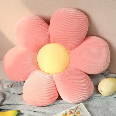 Lush Living Finds Six Petal Flower Cushion, High Quality Sunflower Pillow, Pink Flower Bay Window Decor For Bedroom Seat pink yellow
