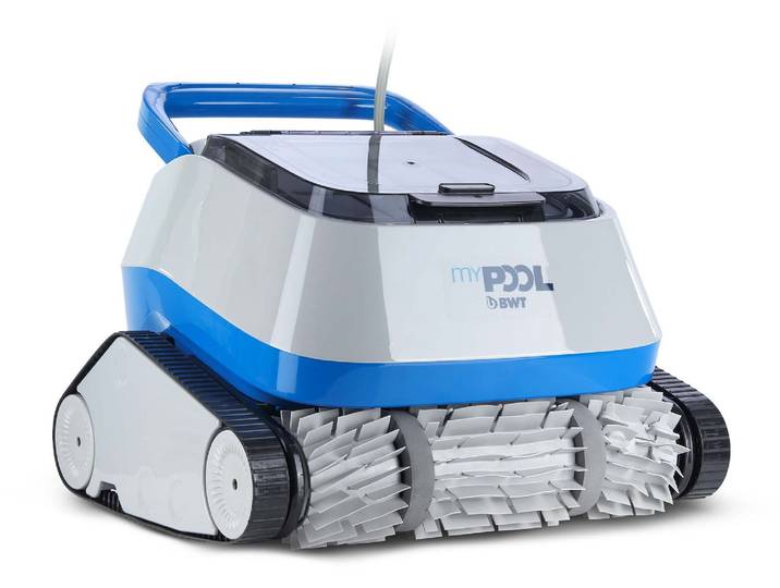 Poolroboter MY POOL BWT POWER ONE4ALL neue Generation des POWER 4.0 , grau, B:44cm H:42cm L:43,5cm, Gummi, Kunststoff, Poolbodensauger, Poolroboter, Mit Kabel, reinigt Boden, Wand und Wasserlinie