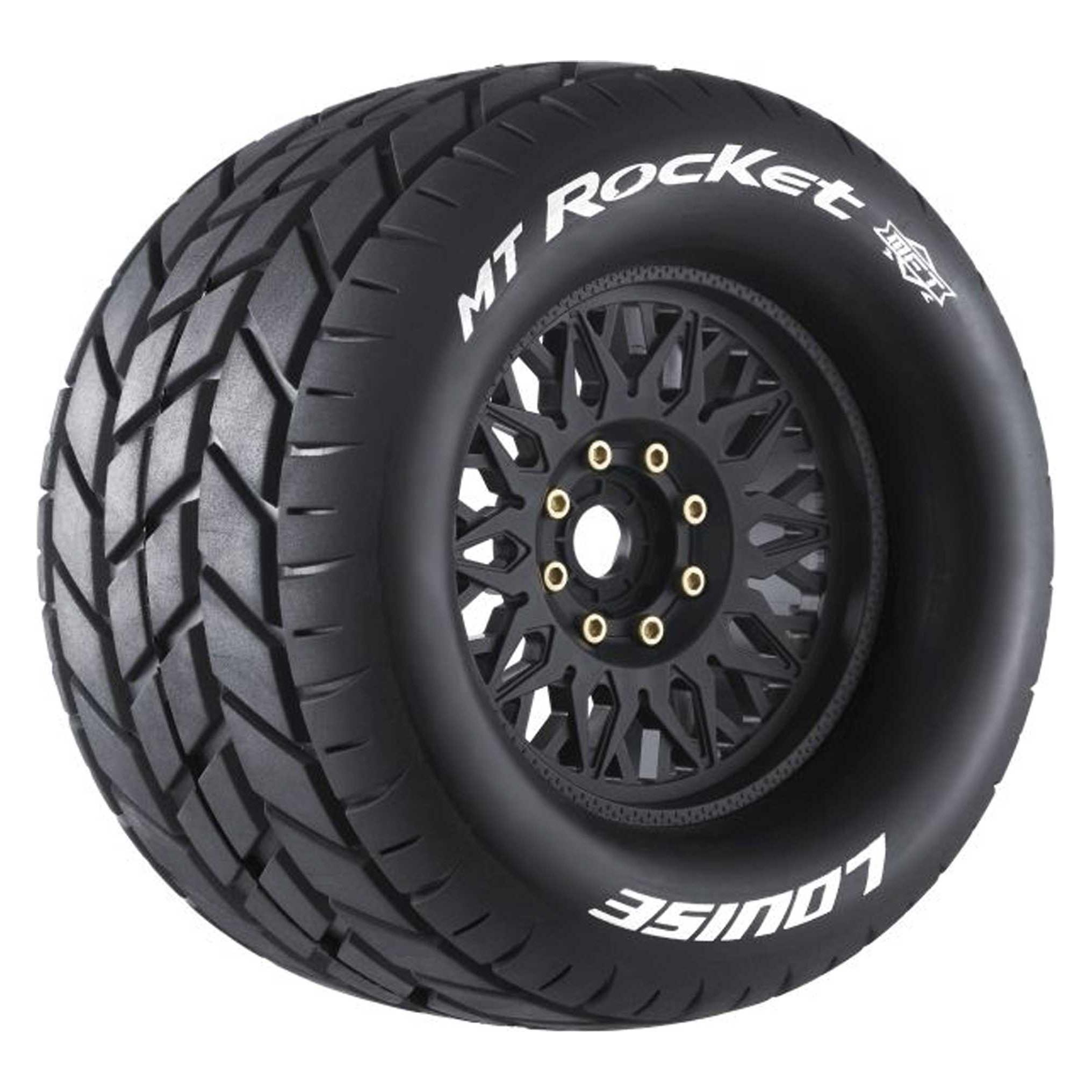 Louise MT-ROCKET 1/8 SPORT (2) Uni-Sechskant tauschbar Felge schwarz 0 & 1/2 OFFSET HEX 17MM (LOUT3320X)