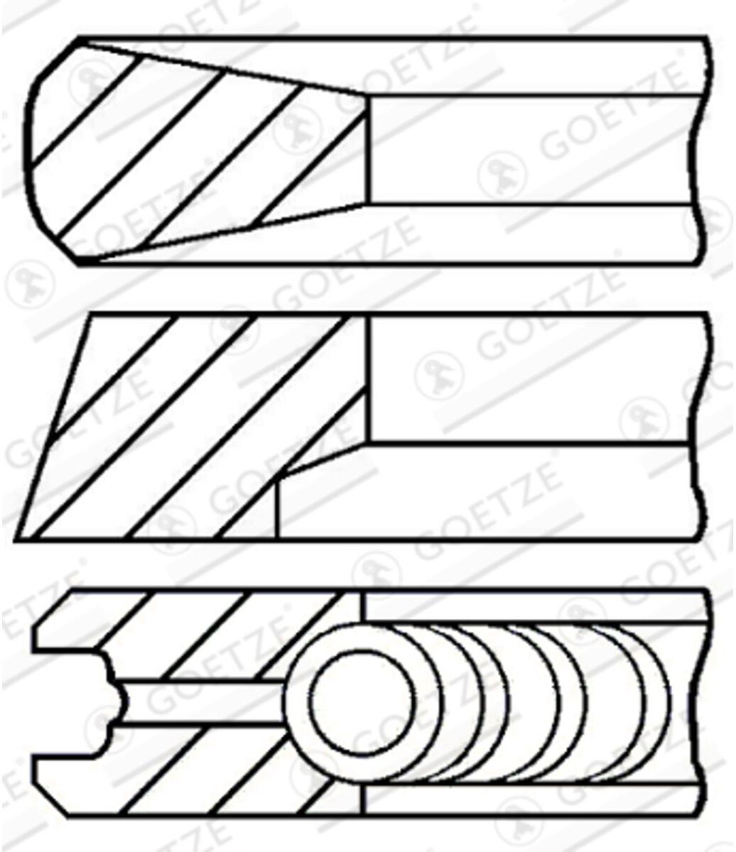 Engine Kolbenringsatz GOETZE 08-440600-00