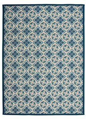 "Caprice Indoor/Outdoor Rug - Blue, 1'11"" x 2'11"" - Ballard Designs"