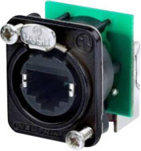 Neutrik NE8FDP-R-B RJ45 Datensteckverbinder etherCON D Serie NE8FDP-R-B Buchse, gewinkelt Pole: 8P8C Schwarz 1St.