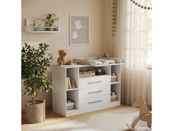 Vicco Wickelkommode Olina, Weiß 138.3 x 93 cm