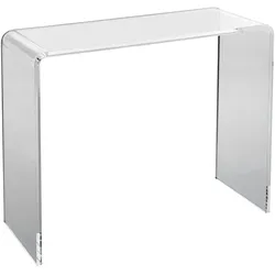 VEVOR U-förmiger Beistelltisch 964 x 381 x 740 mm, U-förmiger Acryltisch Beistelltisch, Transparenter Couchtisch für Getränke, Essen, Snacks, Verwendet im Wohnzimmer, Schlafzimmer, Arbeitszimmer usw.