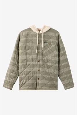 O'Neill s Ian Flannel Shirt in Olive, Size Medium, Polyester