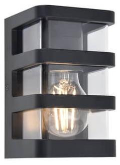 LUTEC Dalton zwarte wandlamp voor buiten