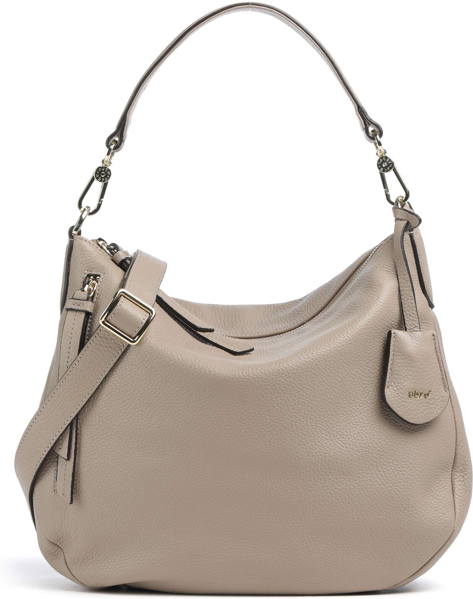 Abro Adria Juna Small Beuteltasche aus Leder, beige
