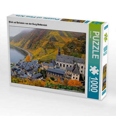 CALVENDO Puzzle Blick auf Beilstein von der Burg Metternich | 1000 Teile Lege-Größe 64x48cm Foto-Puzzle für glückliche Stunden