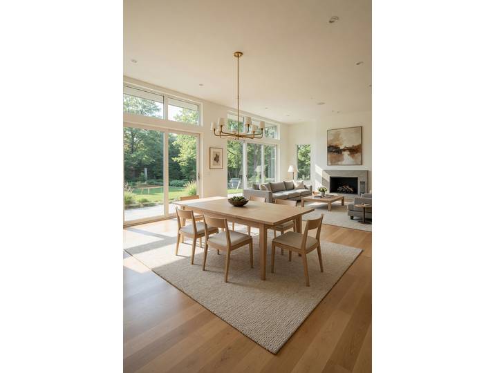 Table extensible 180cm Marron/Pin clair