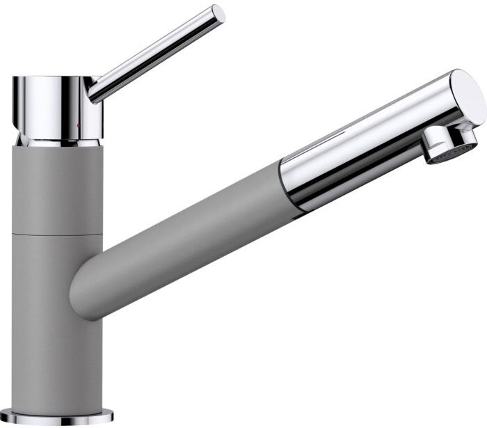 Blanco Küchenarmatur 525039 ausziehbar, SILGRANIT-Look alumetallic