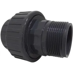 Profec, Rohrverbindungstechnik, Verschraubung PVC-U 1 1/2" Innengewinde x Aussengewinde 10bar Grau (Rohrverschraubung)