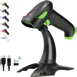 Tera Barcode Scanner 2.4 GHz/Bluetooth/USB 2000mAh Akku /Kabel/Ständer, HW0002 Grau  1 Stück