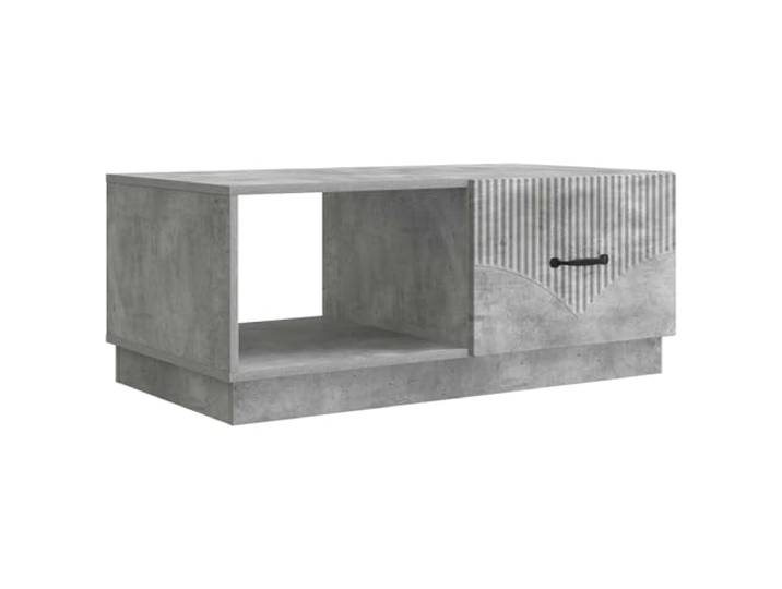 LASWWQMRF Couchtisch Betongrau 90x50x37 cm Holzwerkstoff Wohnzimmertisch Modernes Design in Betongrau mit 2 Staufächern und Pendeltüren. Ideal für Wohnzimmer und Aufenthaltsräume.