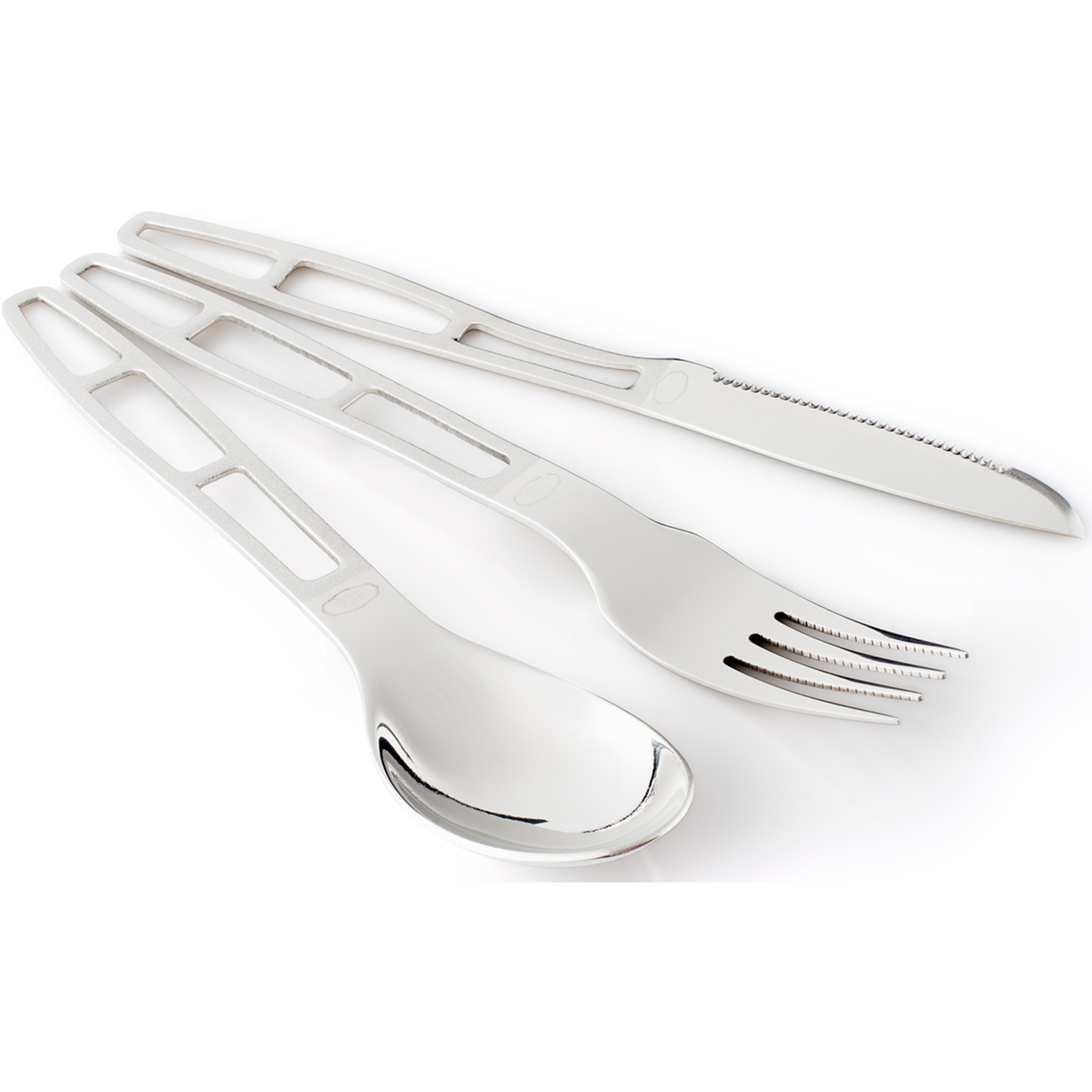 GSI Glacier Stainless 3 Besteckset Campingbesteck silber