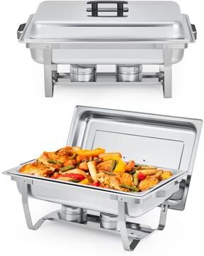Garvee 2/4/6 Pack Chafing Dishes for Buffet, 8QT Stainless Steel Buffet Servers and Food Warmers