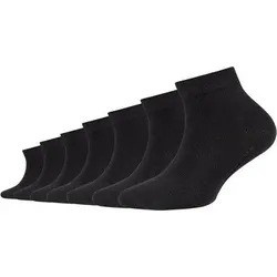 CAMANO Kinder Socken Online Children ca-soft organic cotton Quarter 7p, Größe 39-42 in Schwarz Schwarz