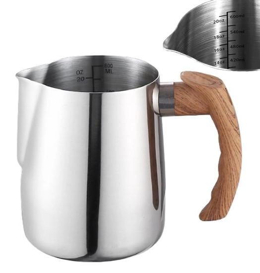 Benza Ibenzoa Barista-melkkann 600 ml, roestvrij staal 304, met maatstreep