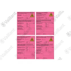 Vaillant Stilllegungs-Aufkleber DE/NL/ET/IT 0010038459