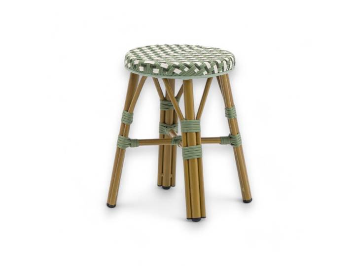 Tabouret de terrasse TROCA - Tressage Vert
