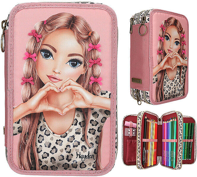 TOP MODEL 3 Fach Federtasche mit Schleife B