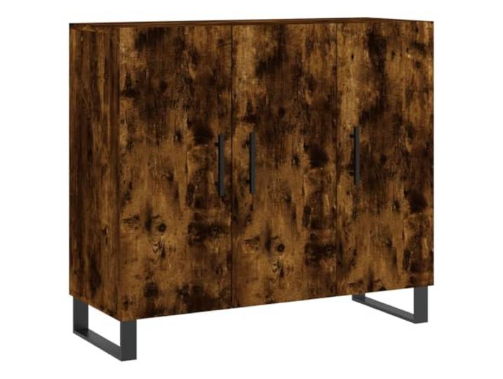vidaXL Sideboard Räuchereiche 90x34x80 cm Holzwerkstoff