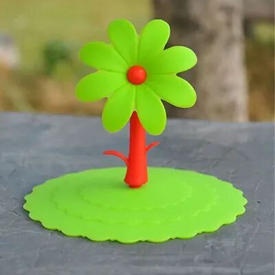 The Handy Homestead Premium Food Grade Silicone Cup Lid Dust Proof & BPA Free Drink Cover green