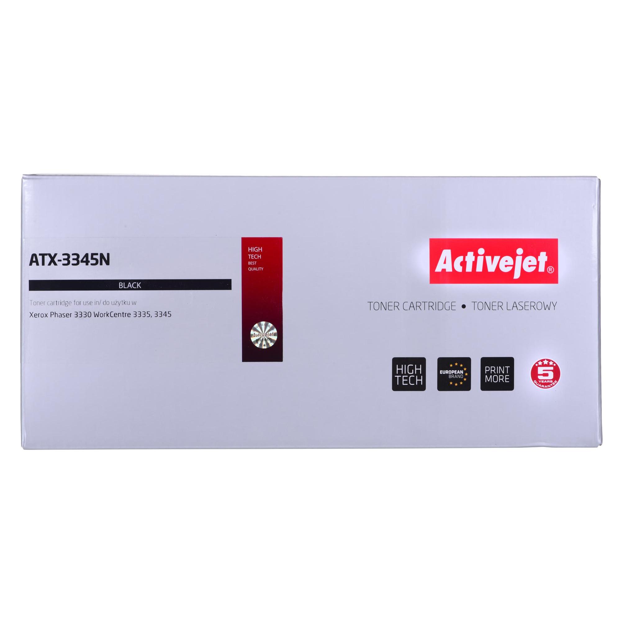 Activejet ATX-3345N Tonerkartusche für Xerox Drucker Ersatz XEROX 106R03773 Supreme 3000 Seiten (BK) (ATX-3345N)