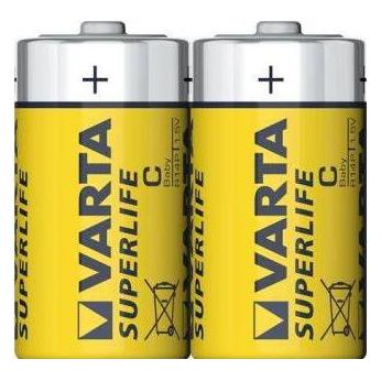 Varta Baby Zink-Kohle Superlife 1.5V 2014 Fol.2 - Batterie - Baby (C) (2 Stk., Gerätespezifisch, 2500 mAh) (02014101302)