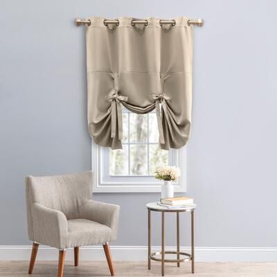 Ricardo Ultimate Blackout Gorgeous Grommet Tie Up Curtain Panel