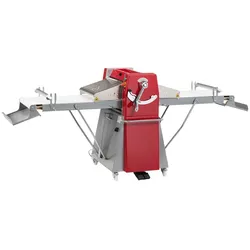 Virtus Teigausrollmaschine mit Geschwindigkeitsregler auf Unterbau mit Rädern, Bandmaß 500x1000 mm (CBG0011/ZN)